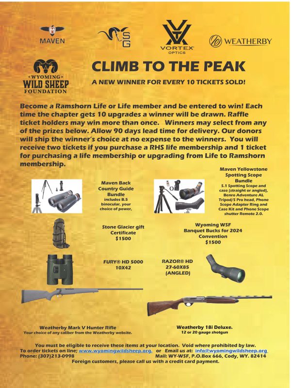 2024 Climb to the Peak Wyoming Wild Sheep Foundation
